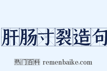 肝肠寸裂造句是什么意思的图片